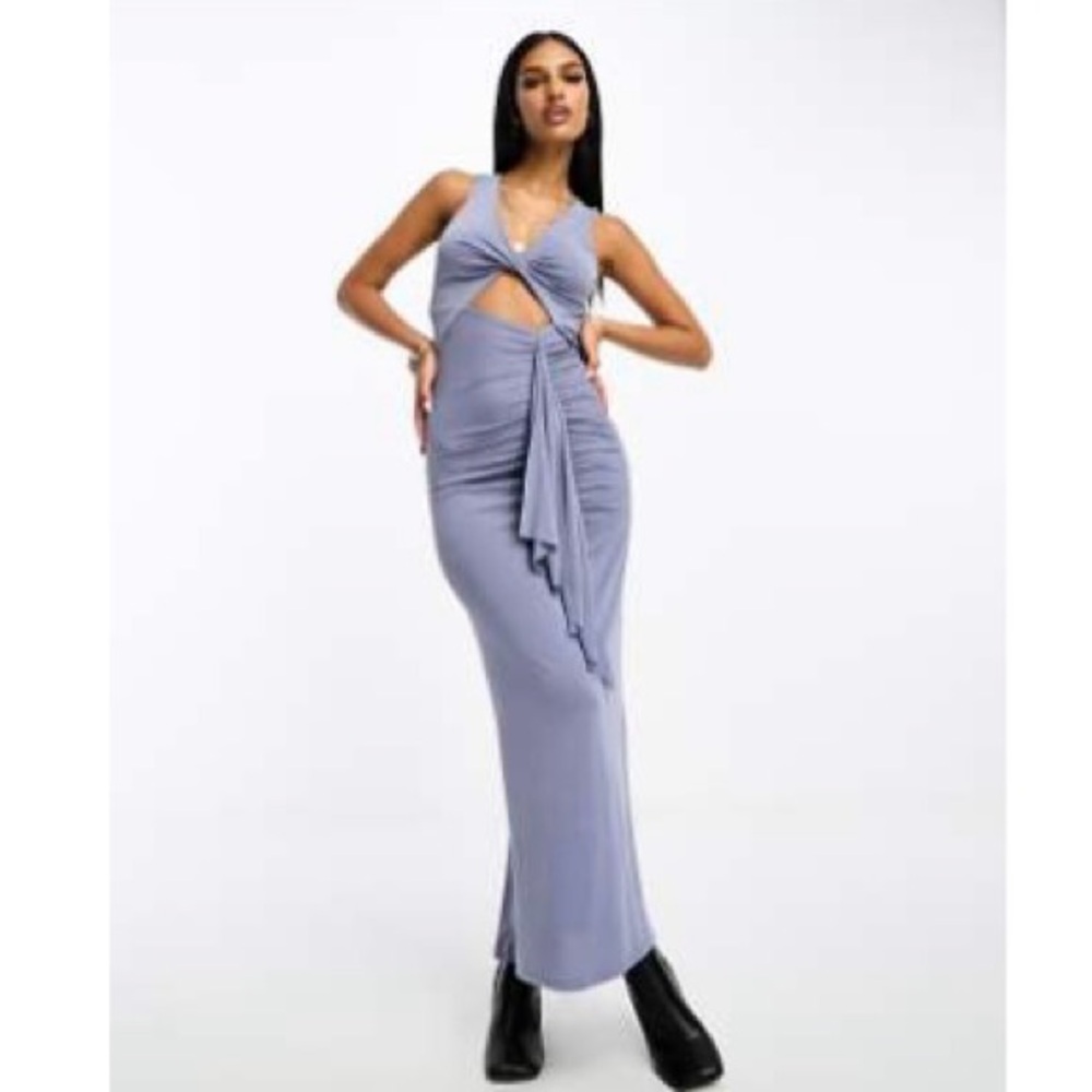 ASOS Elegant Blue Midi Dress